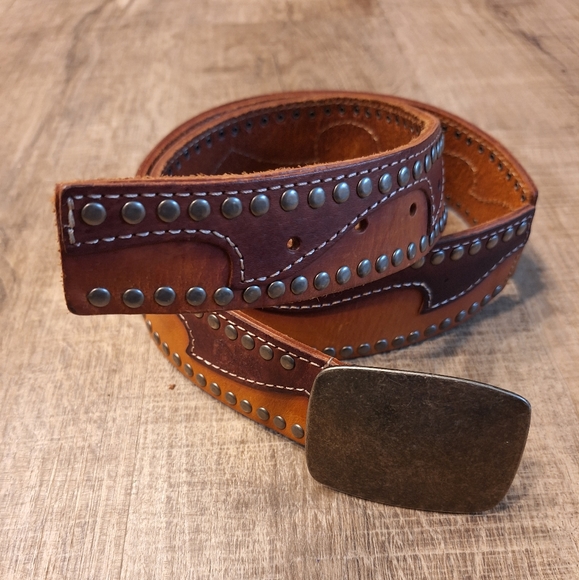 Ceinture Réversible Linea Pelle Or Et Léopard Taille L - Femme
